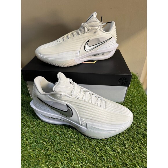 Nike Air Zoom GT Cut 3 Turbo White Metallic Silver HV9918 101 Men\'s Size 9 NEW